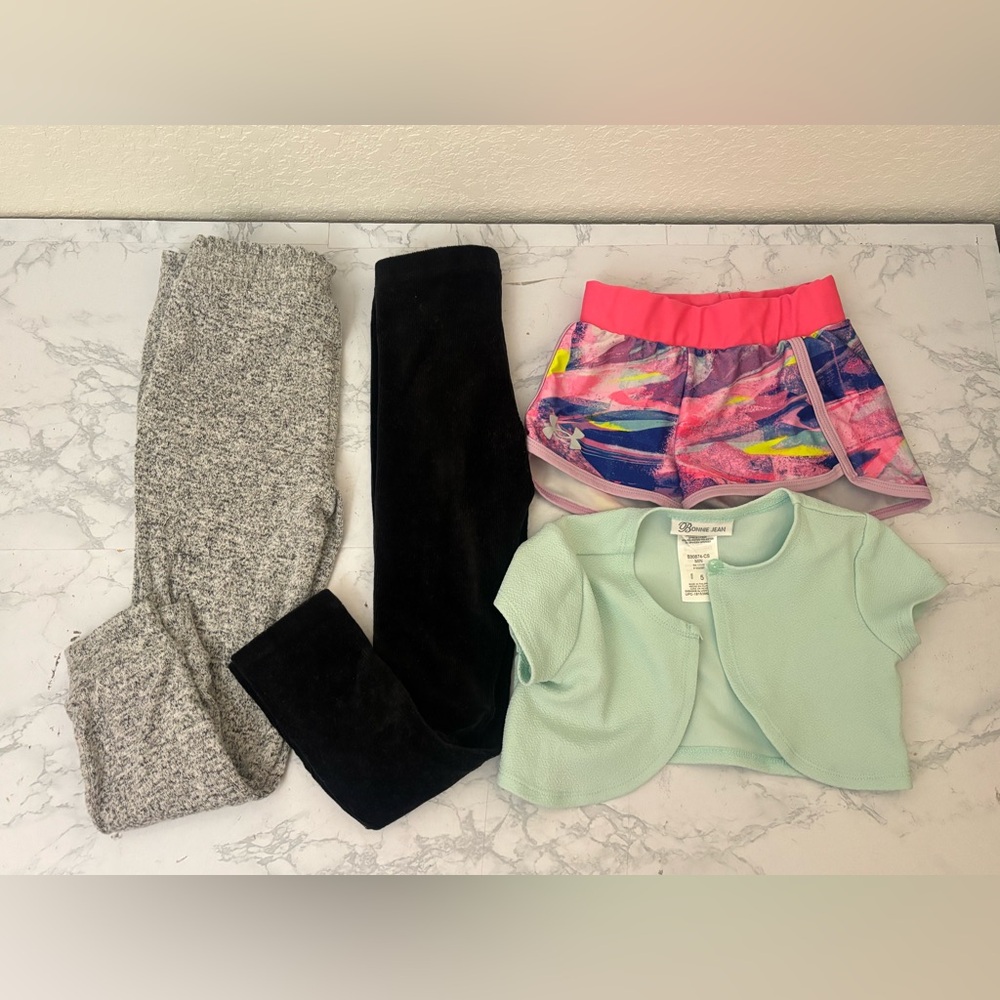 Tucker + Tate Under Armour Bonnie Jean Girls 5 Mided Lot Of 4 Pants Shorts